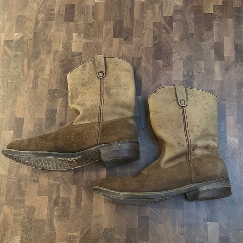 Tan suede boots
